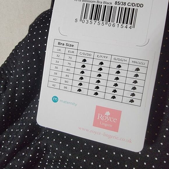 Royce Womens Black White Nursing Bra Size 38C/D/DD - Picture 10 of 11